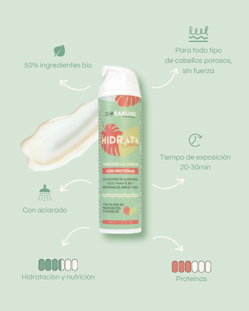 hidrata cocos mascarilla capilar con proteínas